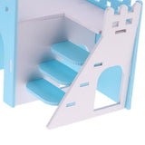 Maxbell Hamster Guinea Pig House Hideout Playground Exercise Toy With Ladder Blue