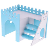 Maxbell Hamster Guinea Pig House Hideout Playground Exercise Toy With Ladder Blue