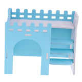 Maxbell Hamster Guinea Pig House Hideout Playground Exercise Toy With Ladder Blue