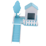 Maxbell Small Pet Nest Hamster House Cage Villa Fence 3 in 1 with Ladder Blue