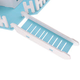 Maxbell Small Pet Nest Hamster House Cage Villa Fence 3 in 1 with Ladder Blue
