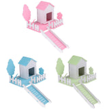 Maxbell Small Pet Nest Hamster House Cage Villa Fence 3 in 1 with Ladder Blue