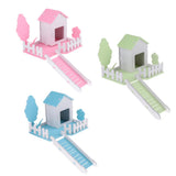 Maxbell Small Pet Nest Hamster House Cage Villa Fence 3 in 1 with Ladder Blue