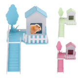 Maxbell Small Pet Nest Hamster House Cage Villa Fence 3 in 1 with Ladder Blue