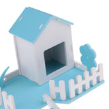 Maxbell Small Pet Nest Hamster House Cage Villa Fence 3 in 1 with Ladder Blue