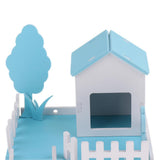 Maxbell Small Pet Nest Hamster House Cage Villa Fence 3 in 1 with Ladder Blue