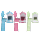 Maxbell Small Pet Nest Hamster House Cage Villa Fence 3 in 1 with Ladder Blue