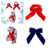 Maxbell Dog Cat Big Bow Tie Adjustable Bowtie Necktie Collar Puppy Accessory Blue S