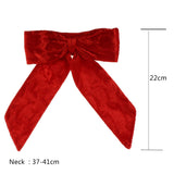 Maxbell Dog Cat Big Bow Tie Adjustable Bowtie Necktie Collar Puppy Accessory Red M