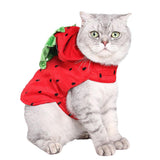 Maxbell Cute Cat Costume Strawberry Hooded Clothes Halloween Daily Wear