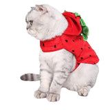 Maxbell Cute Cat Costume Strawberry Hooded Clothes Halloween Daily Wear