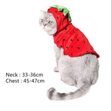 Maxbell Cute Cat Costume Strawberry Hooded Clothes Halloween Daily Wear