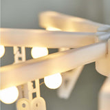 Maxbell LED Light with Clothespins, Clip, for Hanging Pictures, Photos, Artworks,Etc White