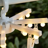 Maxbell LED Light with Clothespins, Clip, for Hanging Pictures, Photos, Artworks,Etc White