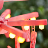 Maxbell LED Light with Clothespins, Clip, for Hanging Pictures, Photos, Artworks,Etc Pink