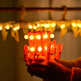 Maxbell LED Light with Clothespins, Clip, for Hanging Pictures, Photos, Artworks,Etc Pink