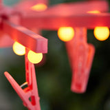 Maxbell LED Light with Clothespins, Clip, for Hanging Pictures, Photos, Artworks,Etc Pink