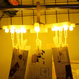 Maxbell LED Light with Clothespins, Clip, for Hanging Pictures, Photos, Artworks,Etc Yellow