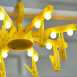 Maxbell LED Light with Clothespins, Clip, for Hanging Pictures, Photos, Artworks,Etc Yellow
