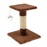 Maxbell Cat Scratching Post Climbing Frame Hanging Mouse Toy  H shaped Brown