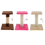 Maxbell Cat Scratching Post Climbing Frame Hanging Mouse Toy  H shaped Brown