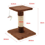 Maxbell Cat Scratching Post Climbing Frame Hanging Mouse Toy  H shaped Brown