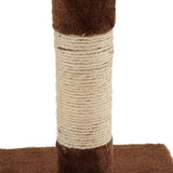 Maxbell Cat Scratching Post Climbing Frame Hanging Mouse Toy  H shaped Brown
