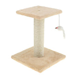 Maxbell Cat Scratching Post Climbing Frame Hanging Mouse Toy  H shaped Cream color
