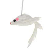 Maxbell Cat Scratching Post Climbing Frame Hanging Mouse Toy  H shaped Cream color