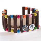 Maxbell Small Animal Wooden Platform Climbing Ladder Kits for Hamster Rat Round S