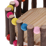 Maxbell Small Animal Wooden Platform Climbing Ladder Kits for Hamster Rat Round S