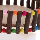 Maxbell Small Animal Wooden Platform Climbing Ladder Kits for Hamster Rat Round L