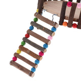 Maxbell Small Animal Wooden Platform Climbing Ladder Kits for Hamster Rat Round L
