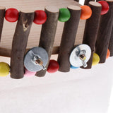 Maxbell Small Animal Wooden Platform Climbing Ladder Kits for Hamster Rat Round L