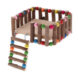 Maxbell Small Animal Wooden Platform Climbing Ladder Kits for Hamster Rat Square S