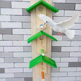 Maxbell Pigeon Supplies with Claws Rod Fruit Fork Holder Activity Frame Exercise Toy