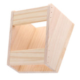 Maxbell Natural Wooden Hay Feeder Rabbit Feeder Pet Cage Fixed Hay Rack Manger