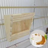 Maxbell Natural Wooden Hay Feeder Rabbit Feeder Pet Cage Fixed Hay Rack Manger