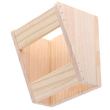 Maxbell Natural Wooden Hay Feeder Rabbit Feeder Pet Cage Fixed Hay Rack Manger