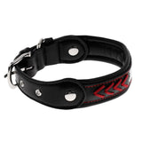 Maxbell Pet Dog Braided Leather Collar Cat Buckle Puppy Collar Neck Strap Red