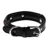 Maxbell Pet Dog Braided Leather Collar Cat Buckle Puppy Collar Neck Strap Red