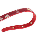 Maxbell Strong Leather Rope Dog Leash Collar Set for Walking Hiking Red L