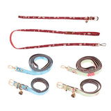 Maxbell Strong Leather Rope Dog Leash Collar Set for Walking Hiking Red L
