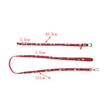 Maxbell Strong Leather Rope Dog Leash Collar Set for Walking Hiking Red L