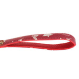 Maxbell Strong Leather Rope Dog Leash Collar Set for Walking Hiking Red L