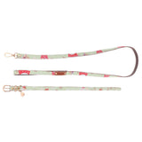 Maxbell Strong Leather Rope Dog Leash Collar Set for Walking Hiking Light Green L