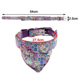 Maxbell Detachable Triangle Collar Flower Print Pet Dog Collar Scarf Strap Bandage 2