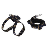 Maxbell Adjustable Pet Dog Chest Strap Harness with Hauling Rope Set Navy