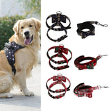 Maxbell Adjustable Pet Dog Chest Strap Harness with Hauling Rope Set Navy