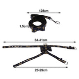 Maxbell Adjustable Pet Dog Chest Strap Harness with Hauling Rope Set Navy